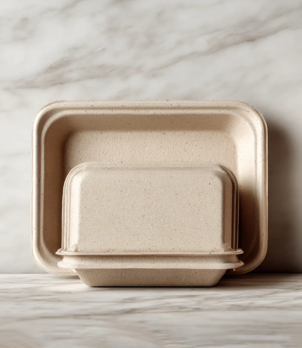 Bagasse Food Containers - Detail View