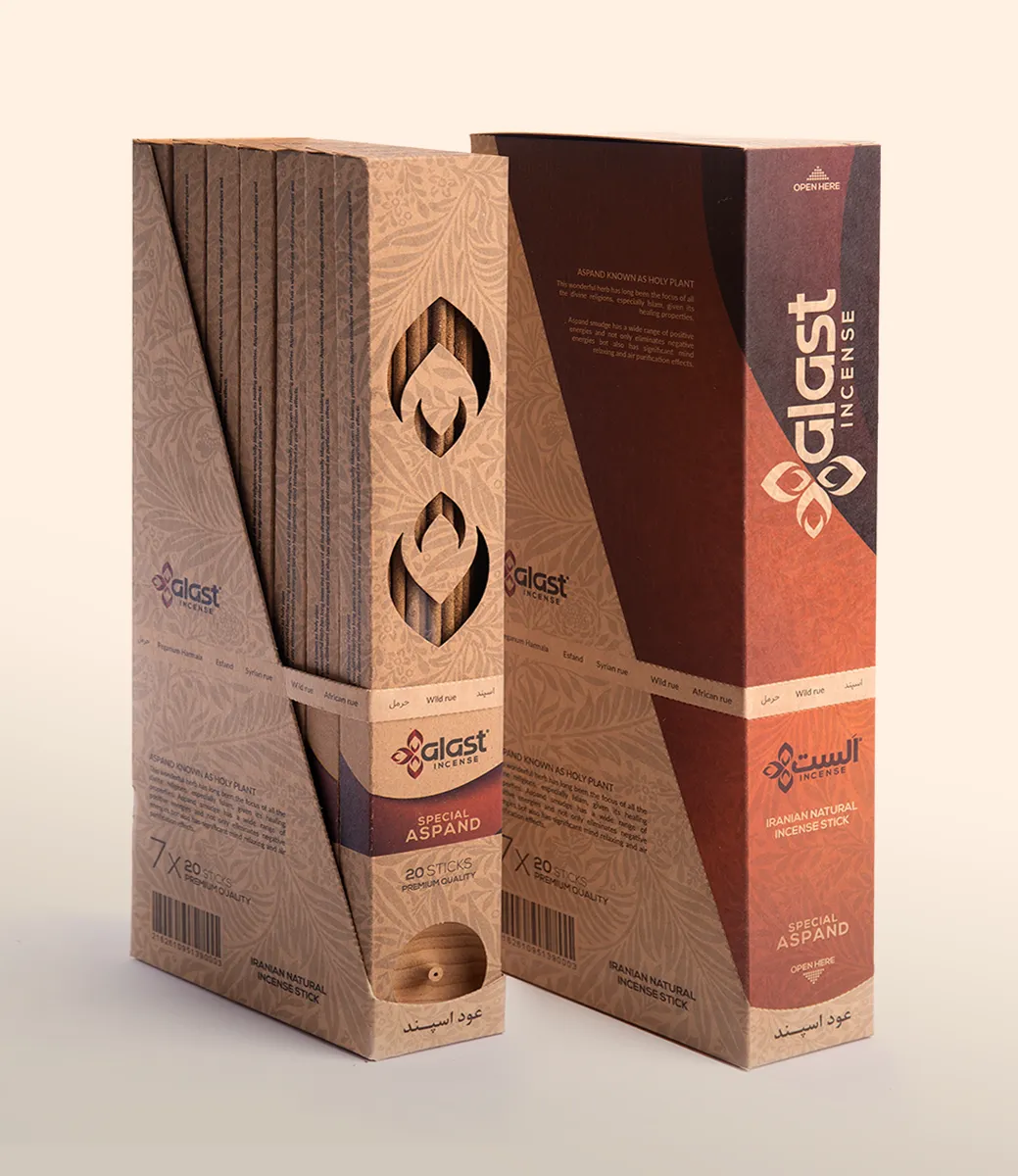 Aspand (Wild Rue) Incense Sticks - Side View