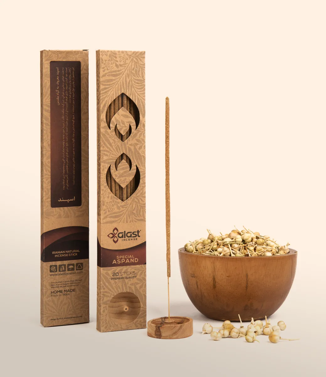 Aspand (Wild Rue) Incense Sticks - Packaging