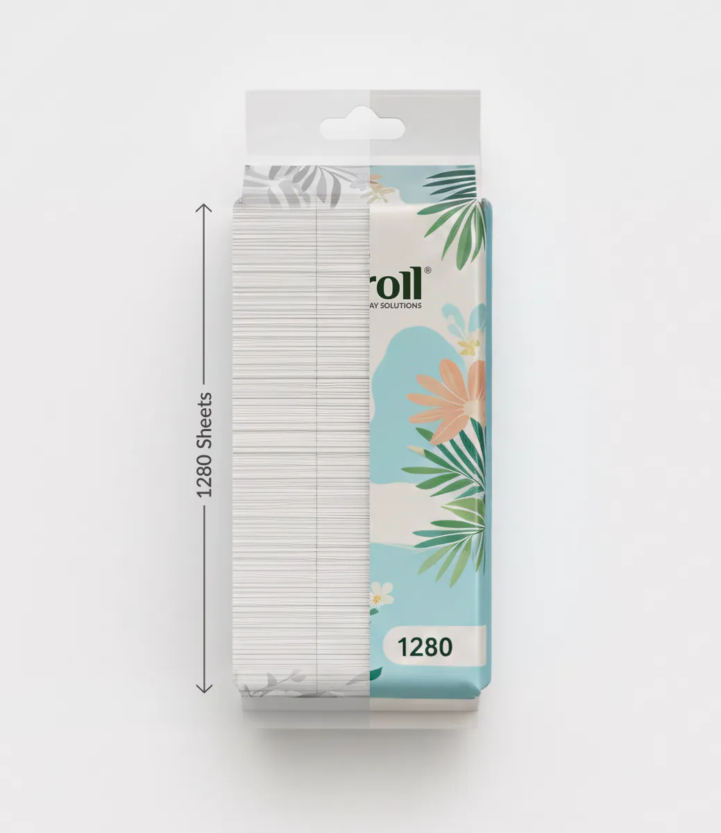 Hanging Hygienic Toilet Paper - Side View