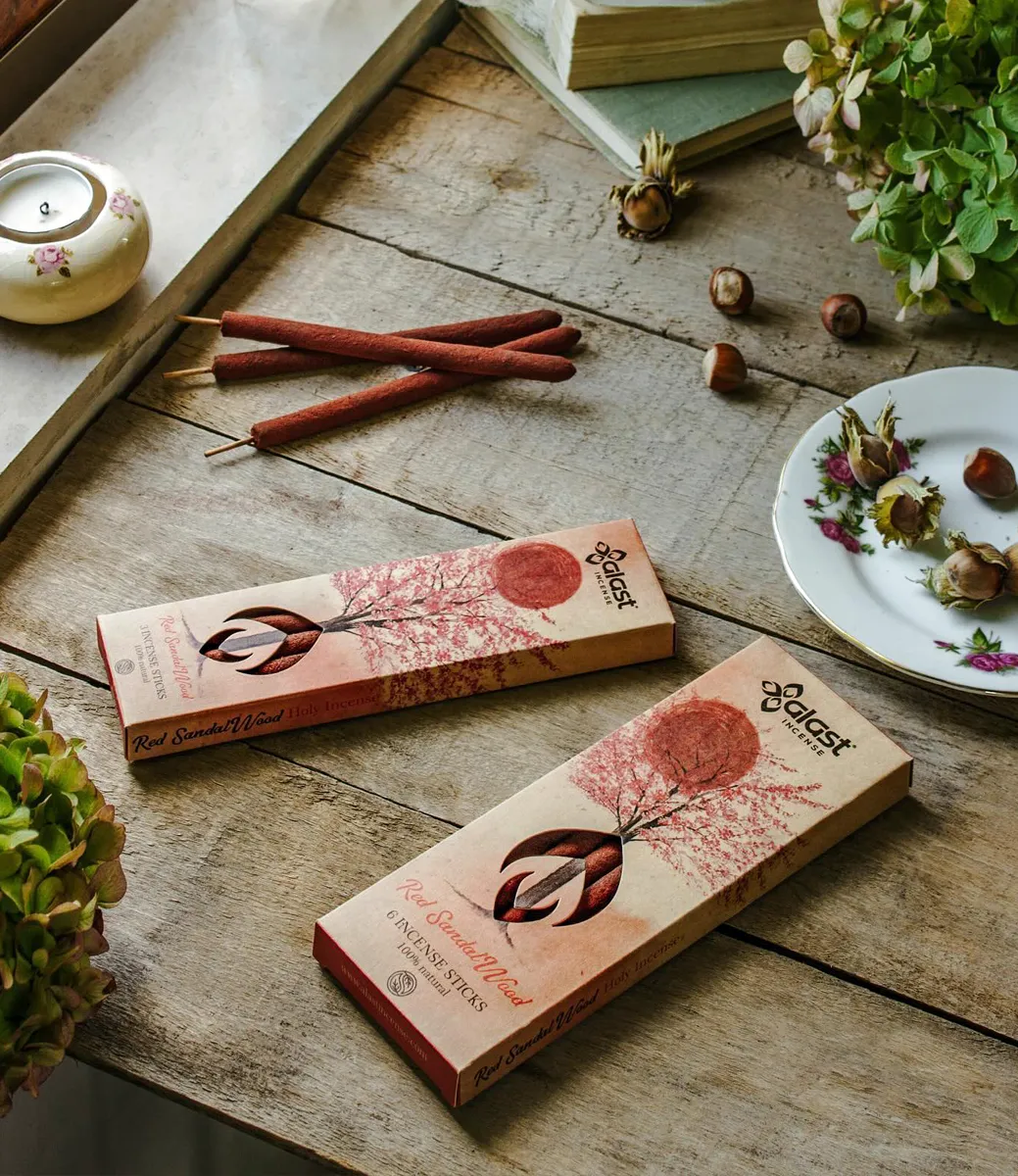 Red Sandalwood Incense Sticks - Side View