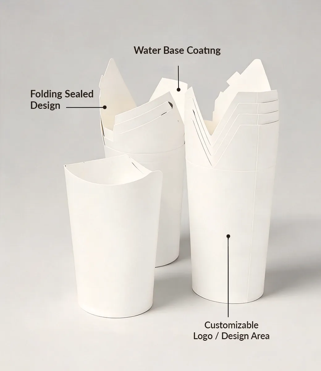 Ekoroll Lid-Free Hot Paper Cup - Alternative View