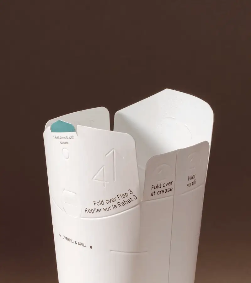 Ekoroll Lid-Free Cold Paper Cup - Side View