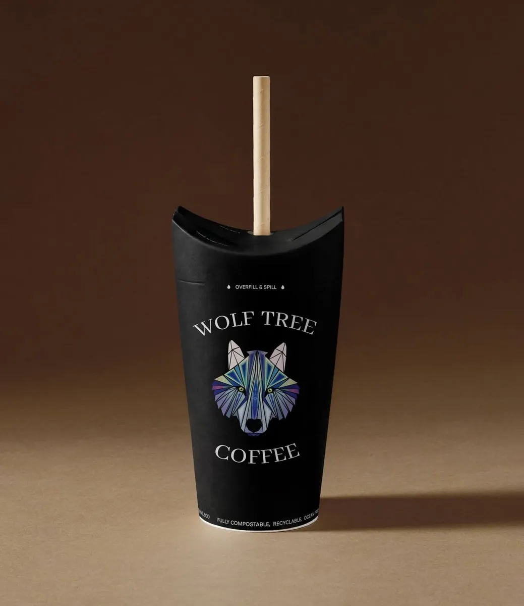 Ekoroll Lid-Free Cold Paper Cup - Alternative View