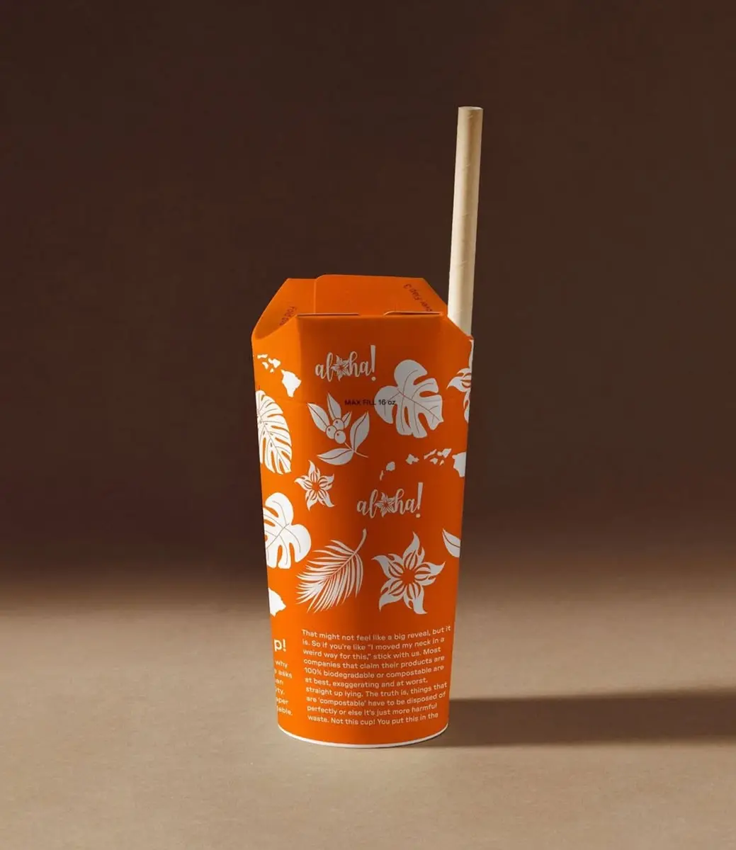 Ekoroll Lid-Free Cold Paper Cup - Image 8