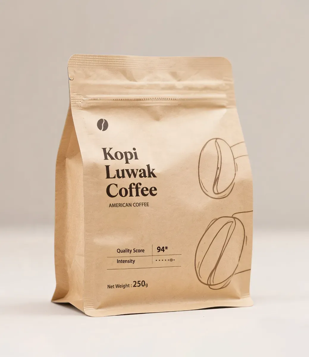 Kraft Stand-Up Pouch - Side View