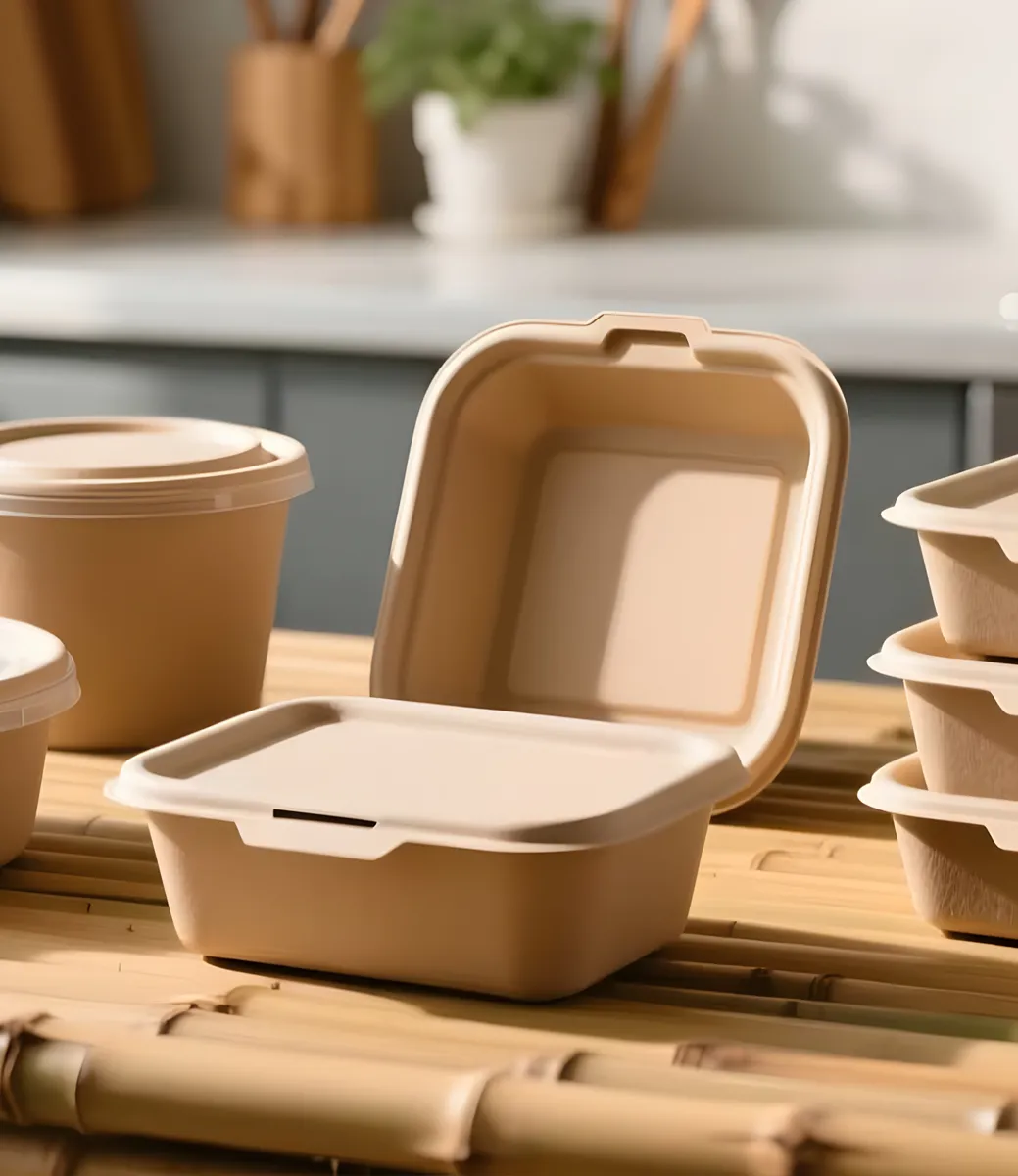 Bagasse Gıda Kapları - Side View