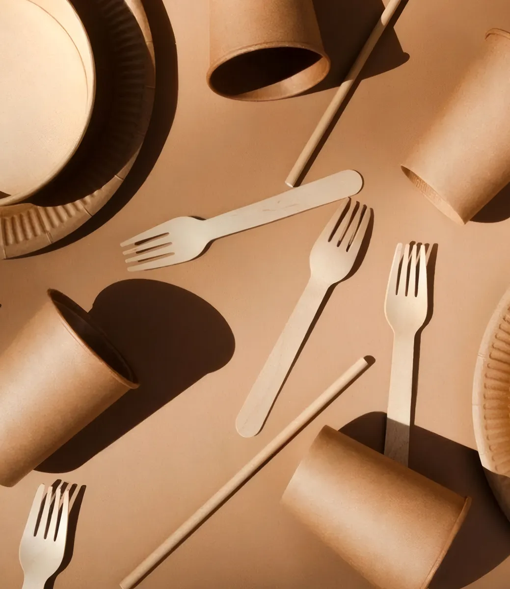 Wooden & Bamboo Cutlery - Side View