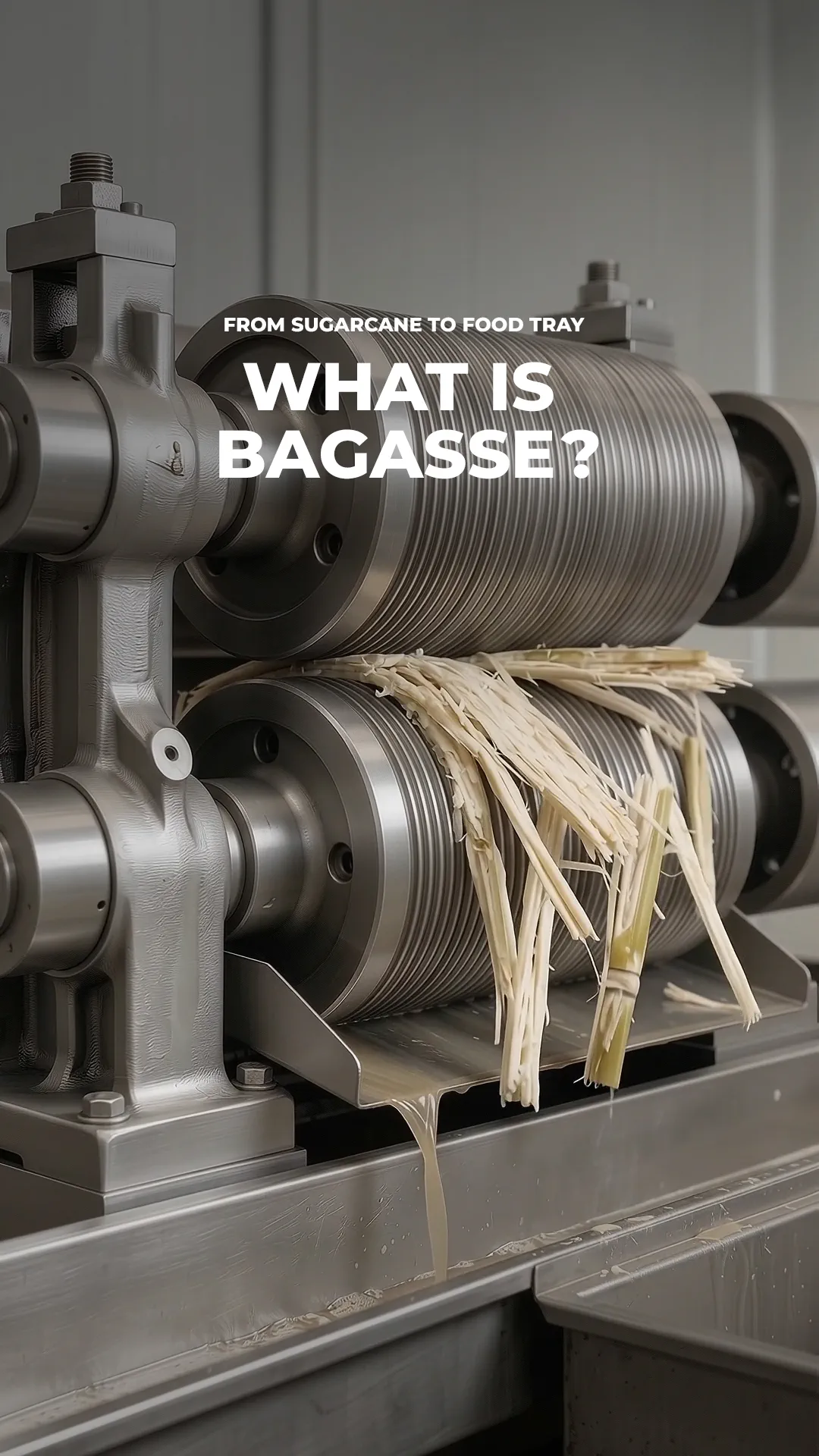 Zuckerrohrfaser (Bagasse) wird zu Lebensmittelverpackung geformt