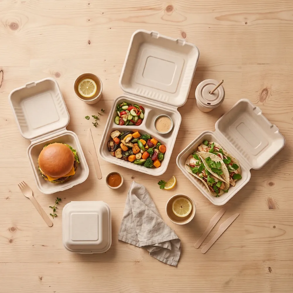 Bagasse Clamshell Boxes: Where it is used